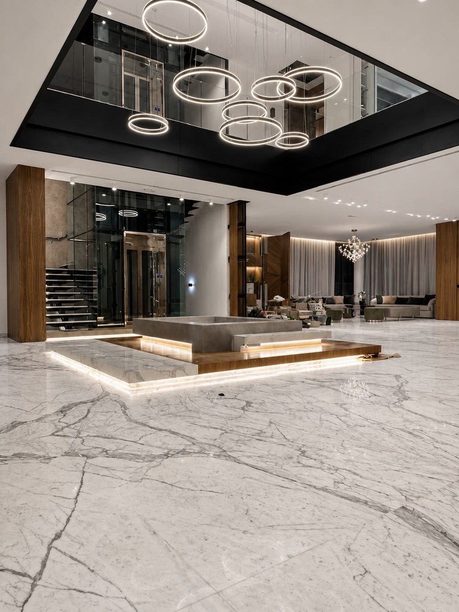 Porcelain facade of a private villa in Ikoyi, Lagos, a CERAFINI reference project